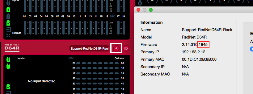 RedNet Control Tools Menu