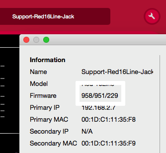 RedNet Control Tools menu