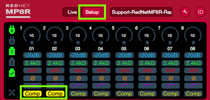 Screenshot of RedNet MP8R plugin